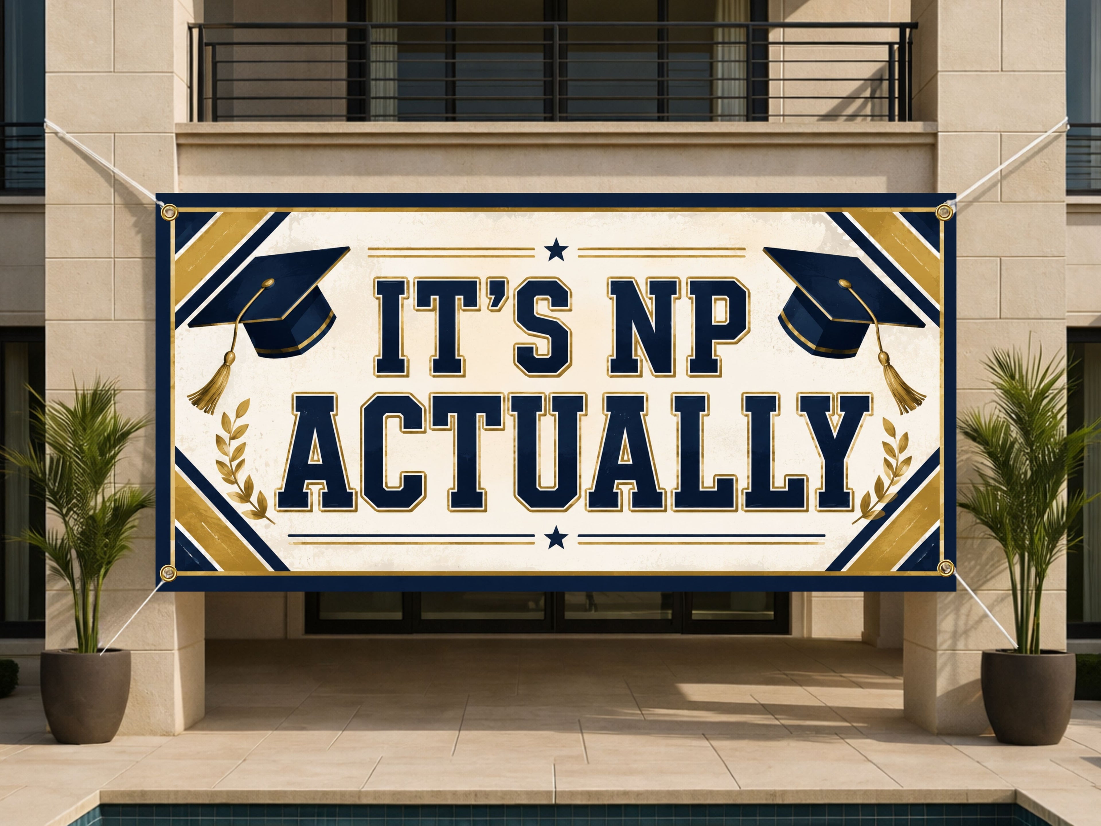 Nurse Practitioner Graduation Banner, NP Party Sign, Grad Backdrop