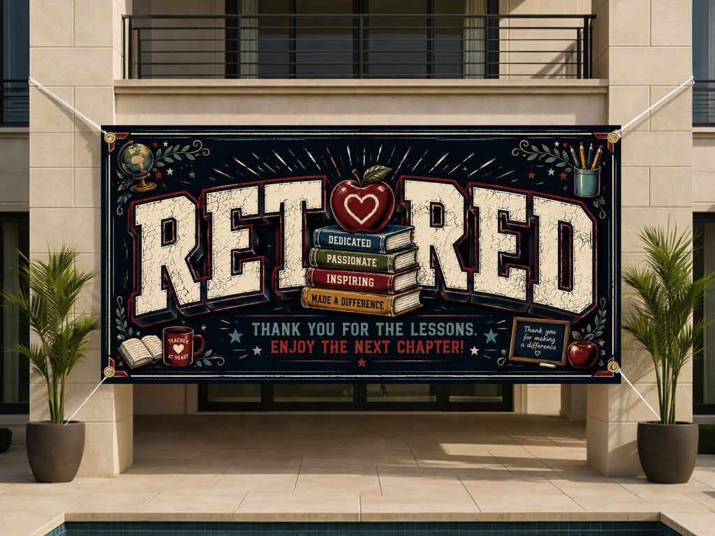 Teacher Retirement Party Banner