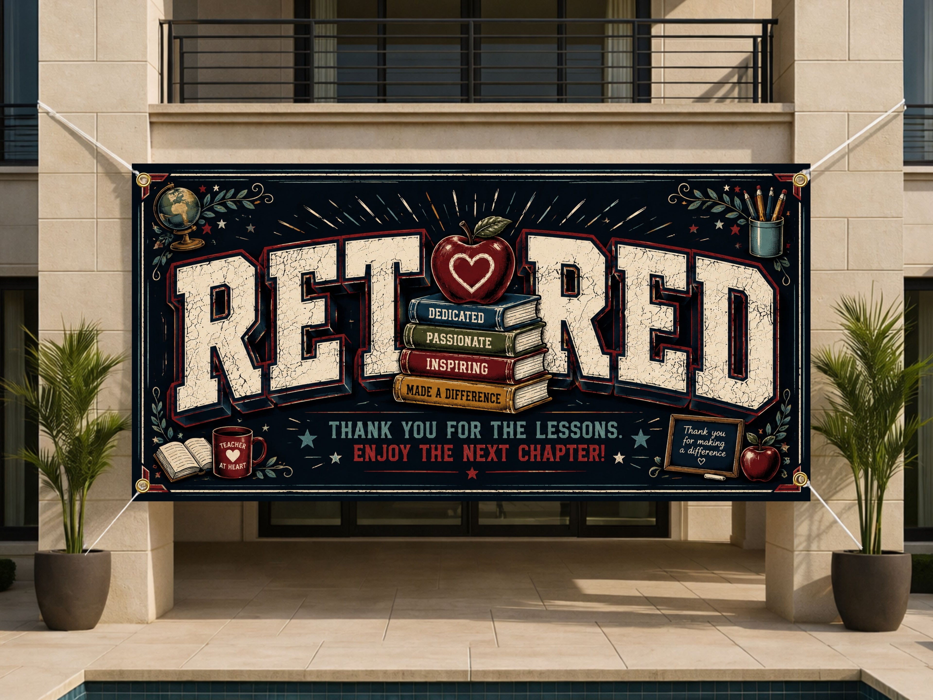 Teacher Retirement Party Banner