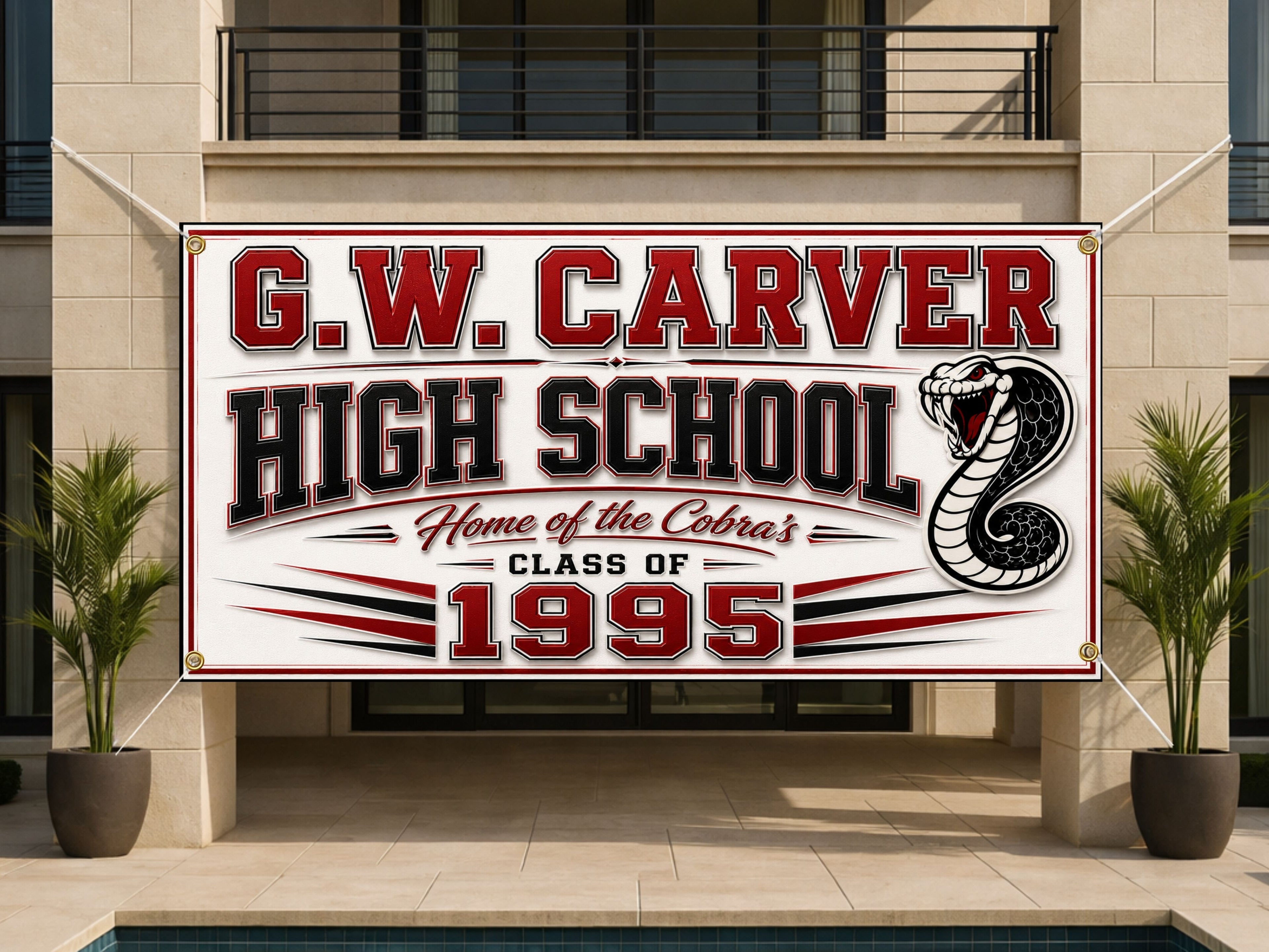 High School Class Reunion Banner, 30th Reunion Sign, Alumni Backdrop