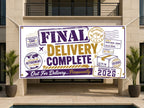 Retirement Party Banner, Final Delivery Sign, Delivery Driver Backdrop