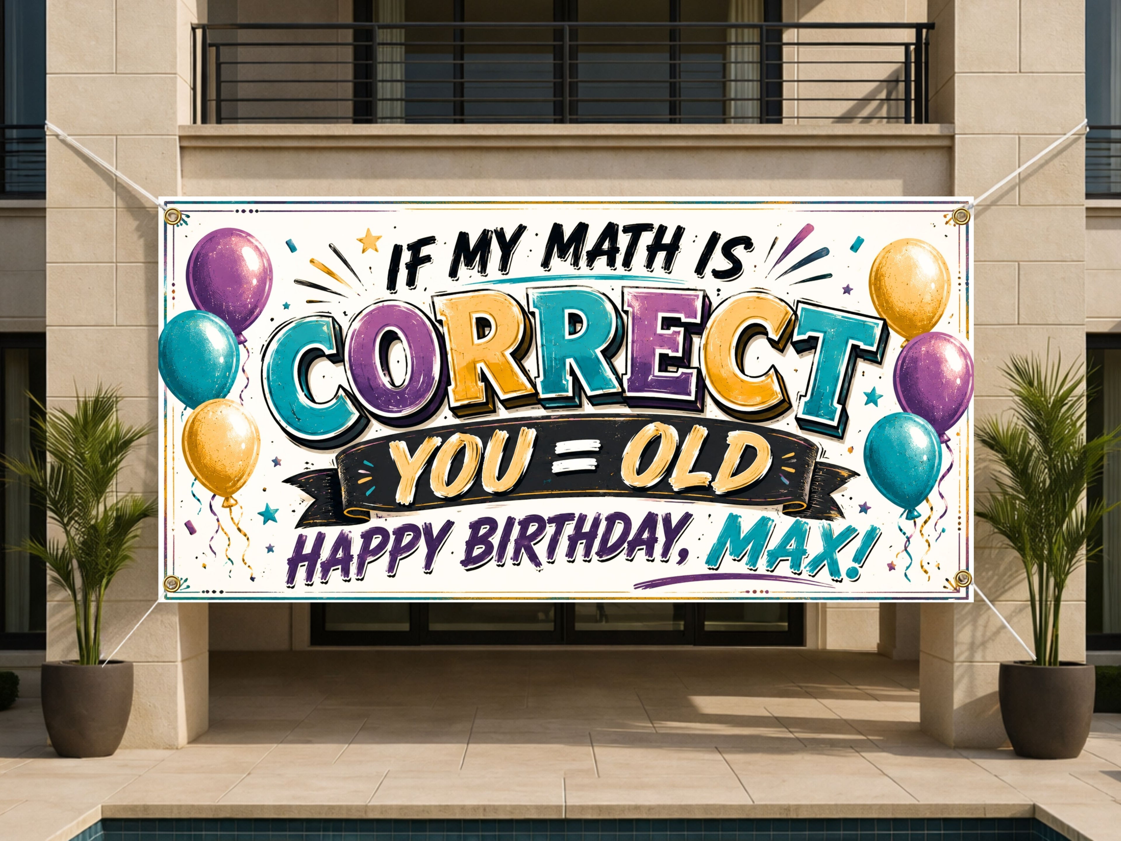 40th Joke Birthday Banner