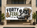 Raccoon 40th Birthday Banner