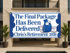 Retirement Party Banner, Final Package Retirement Sign, Mail Carrier Backdrop