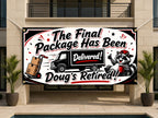 Retirement Banner, Delivery Driver Retirement Backdrop, Final Package Sign