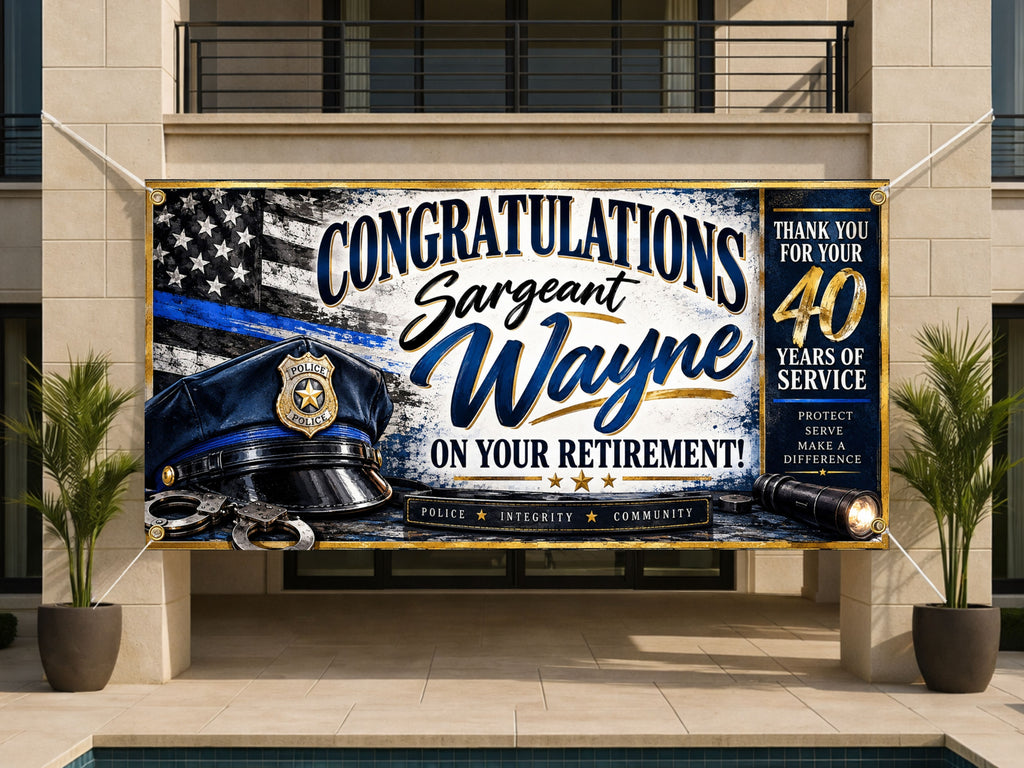 Sergeant Police Retirement Banner
