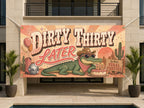 Funny 40th Birthday Banner, Alligator Party Sign, Western Backdrop