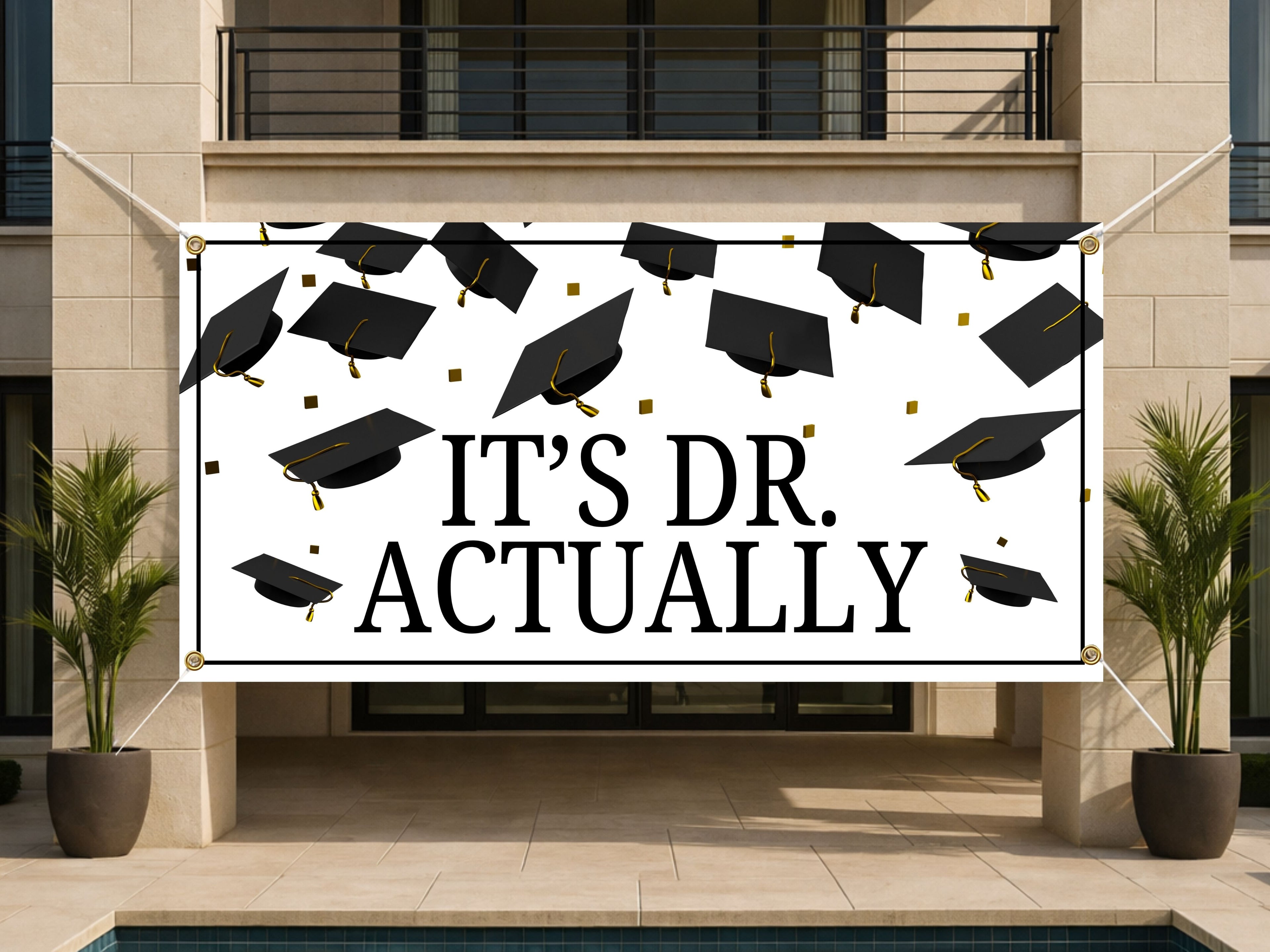 Doctor Graduation Banner, Dr Grad Party Sign, PhD Photo Backdrop