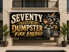 70th Raccoon Dumpster Banner