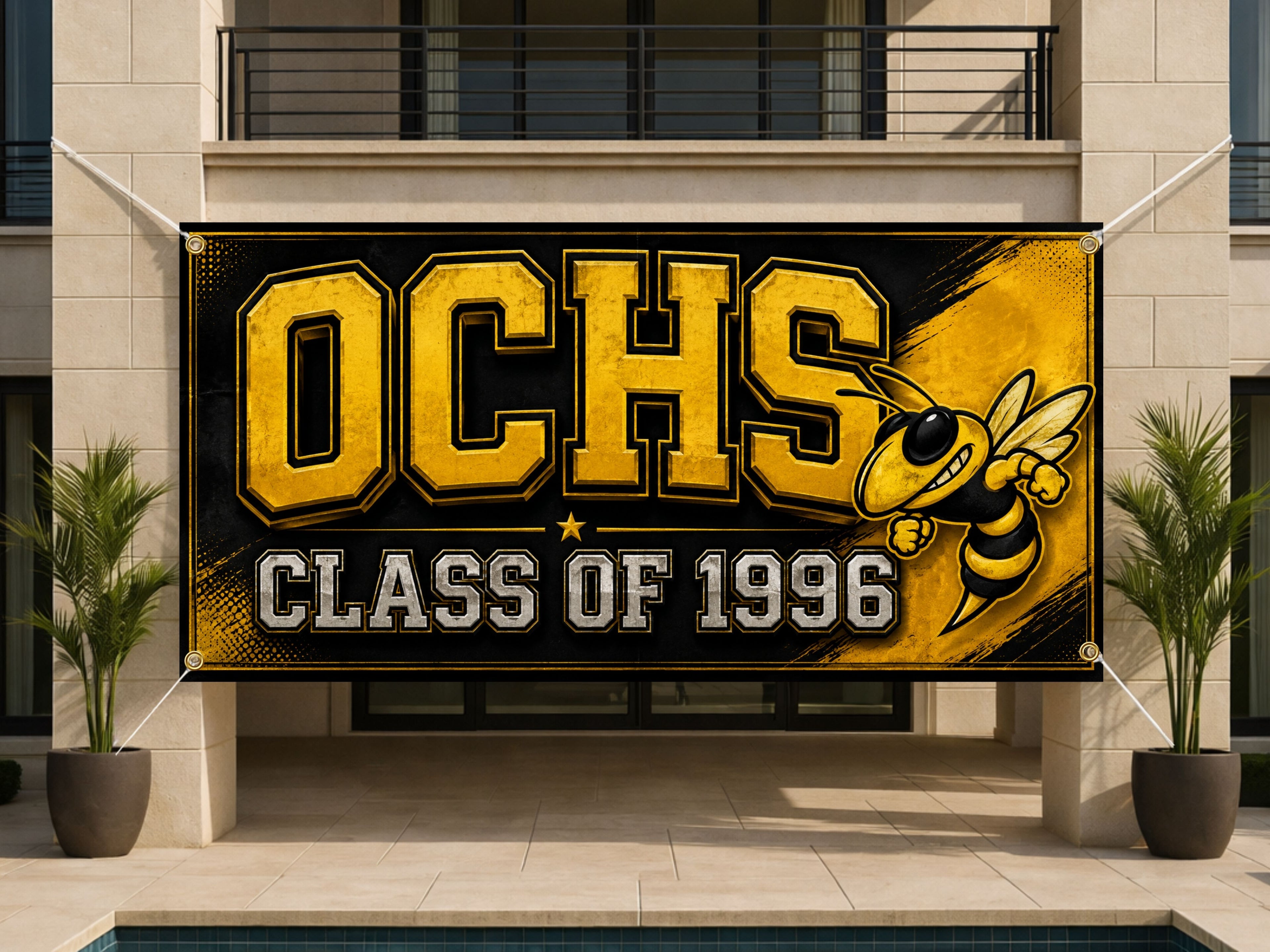 Bee Reunion Banner, High School Reunion Sign, Alumni Photo Backdrop