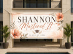 Masters Graduation Banner, Personalized Grad Party Sign Custom Name
