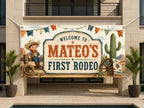 First Rodeo Birthday Banner, 1st Birthday Cowboy Western Party Decor