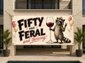 Wine 50th Birthday Banner
