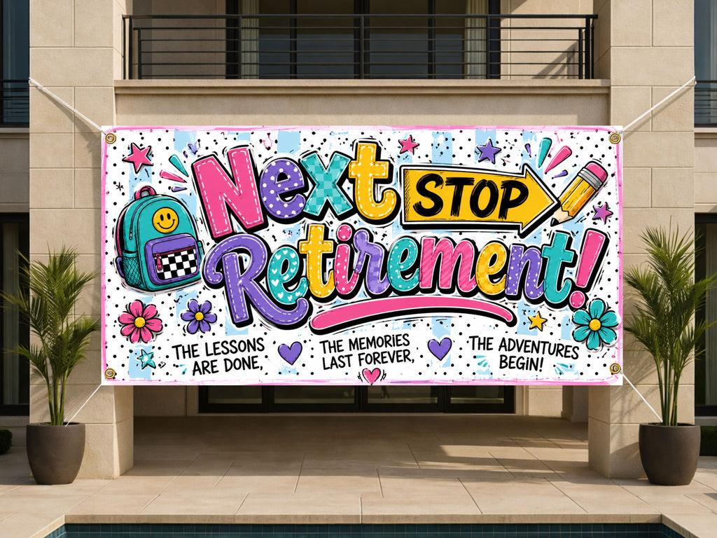 Cafeteria Worker Retirement Banner, Lunch Lady Party Sign, School Farewell (Copy)