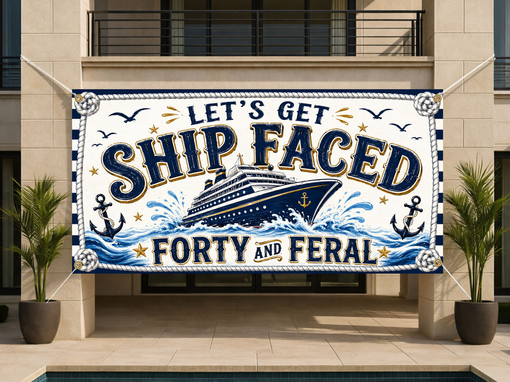 Cruise 40th Birthday Banner