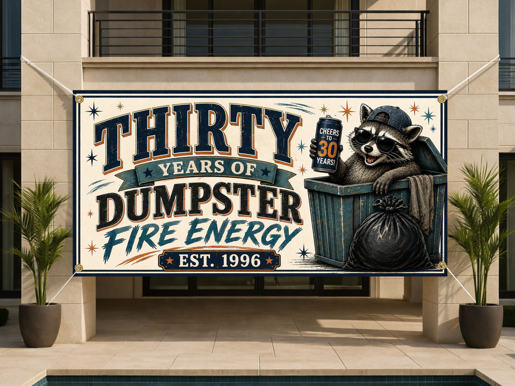 Dumpster Fire 30th Banner