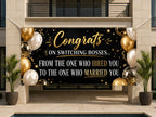 Funny Retirement Banner for Husband | Coworker Retirement Party Decor