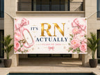 RN Graduation Banner, Nurse Grad Party Sign, Floral Nursing Backdrop