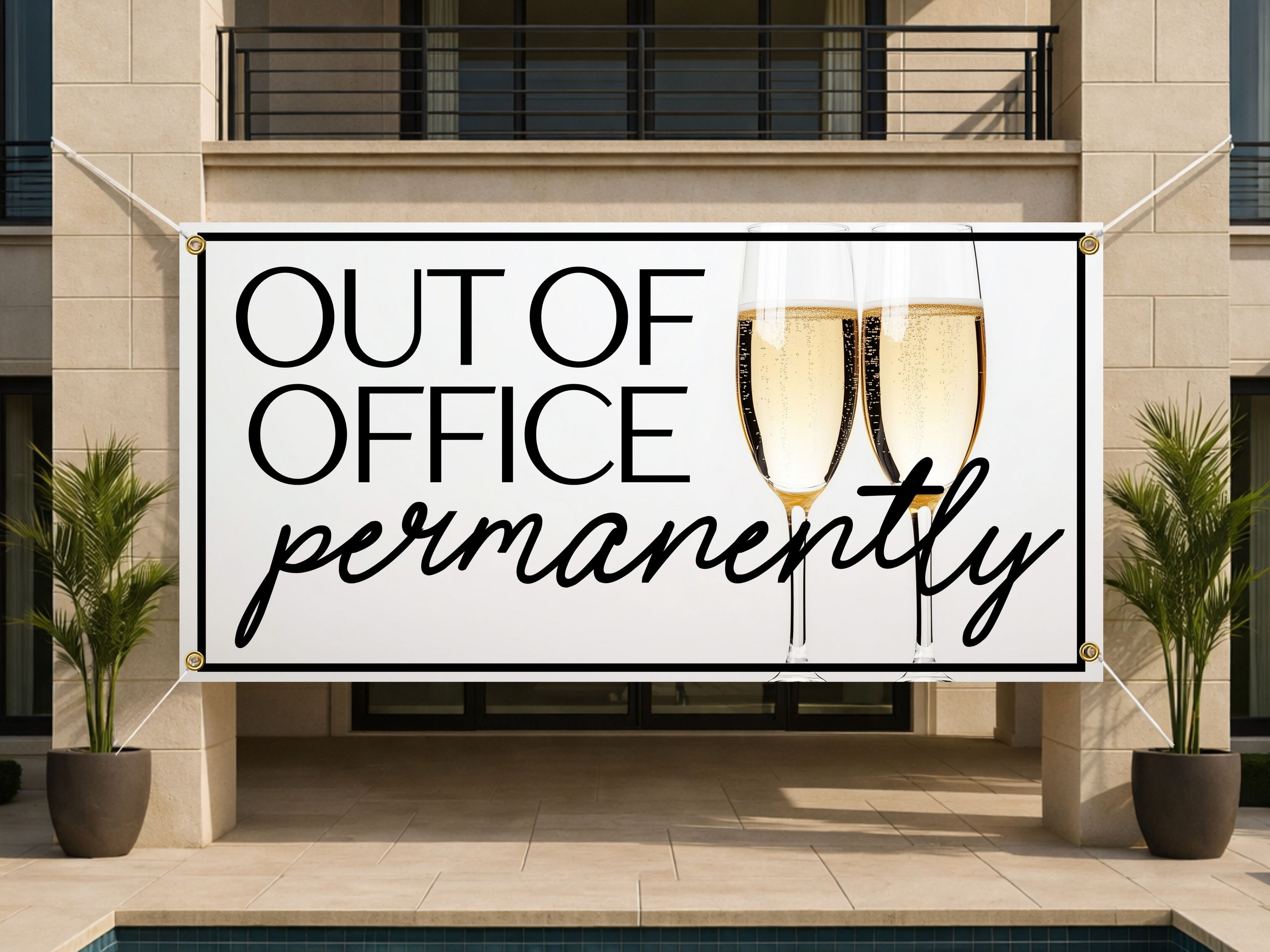 Funny Retirement Banner, Coworker Farewell Sign, Office Party Signs