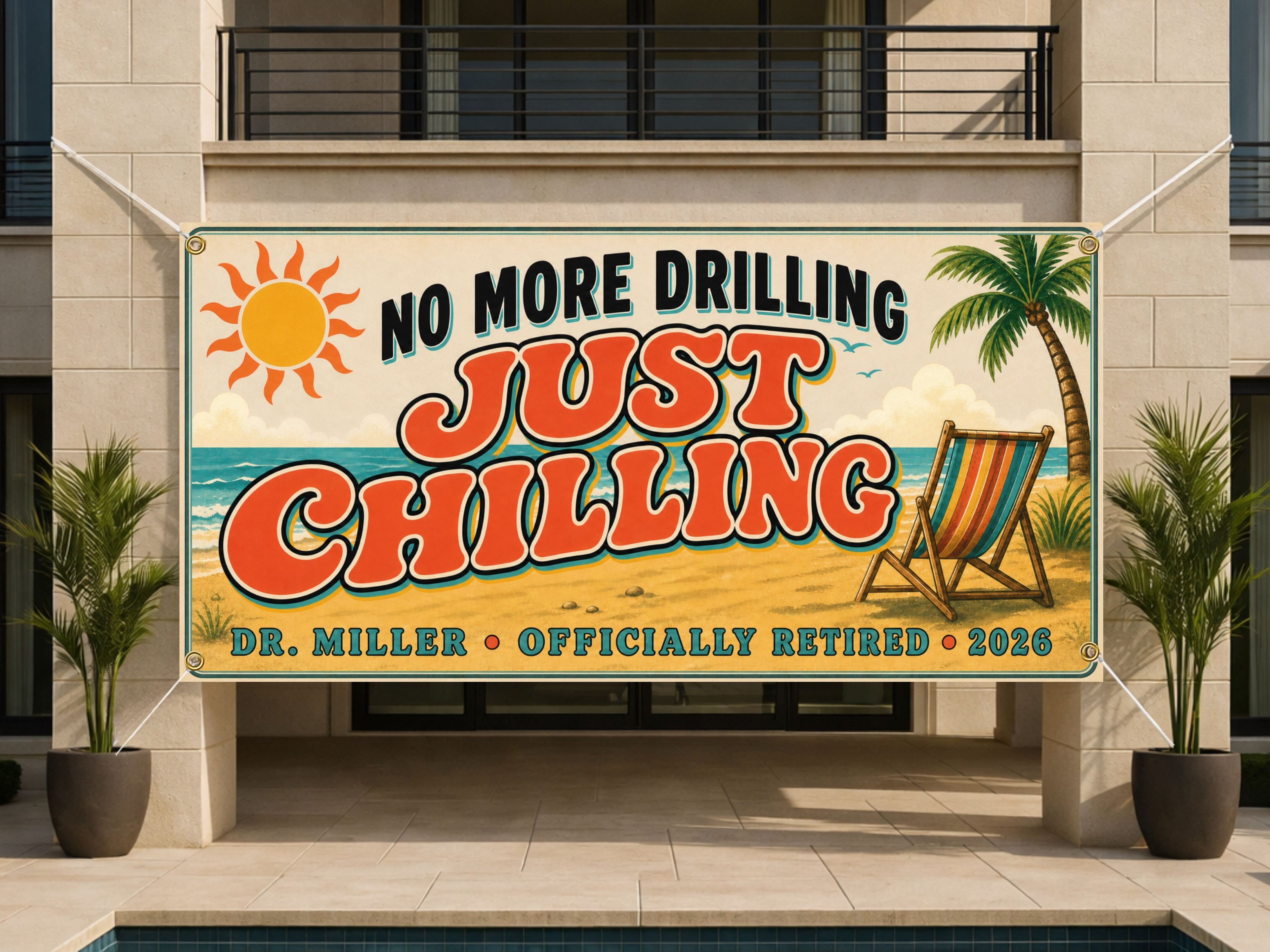 Beach Dentist Retirement Banner