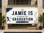 Baseball Graduation Banner, Senior Athlete Sign, Custom Name Backdrop