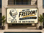 Funny Retirement Banner, Escape Key Party Sign, Office Backdrop
