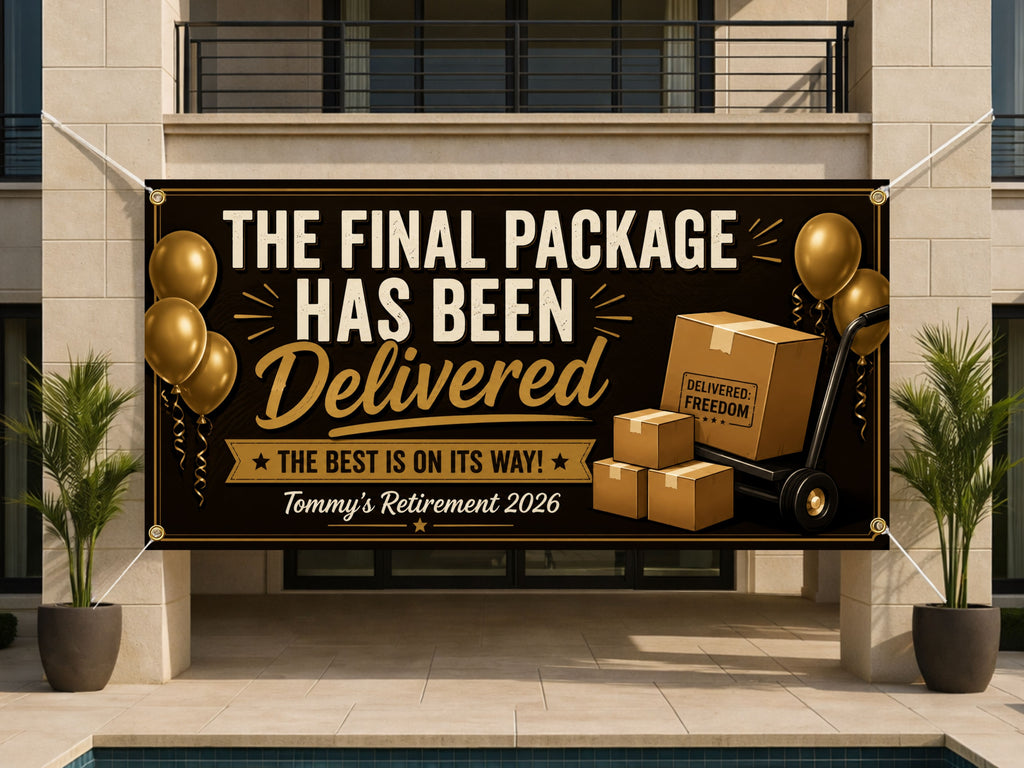 Retirement Party Banner, Funny Retirement Sign, Personalized Backdrop
