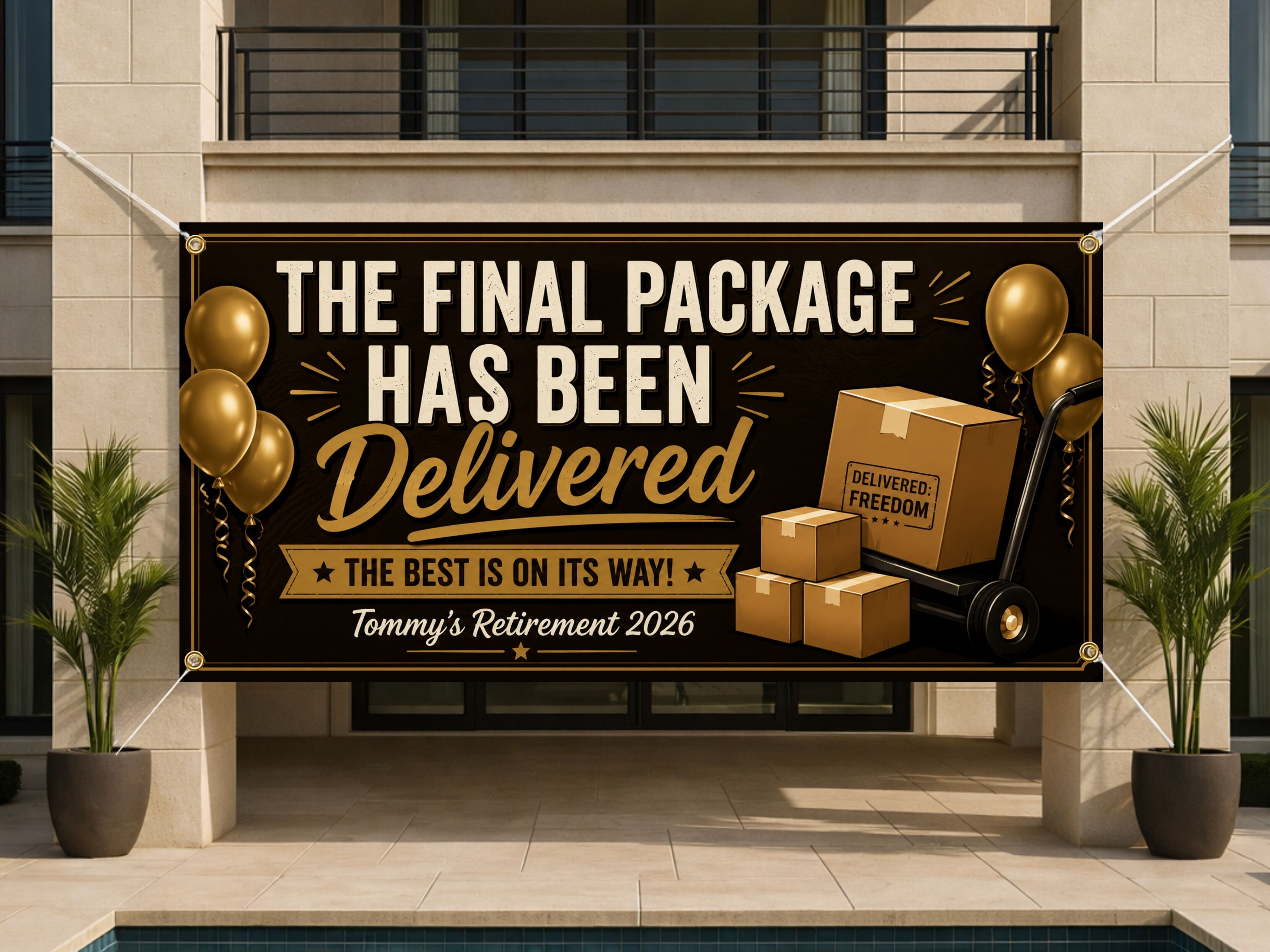 Retirement Party Banner, Funny Retirement Sign, Personalized Backdrop