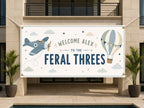 3rd Birthday Airplane Banner, Three Year Old Aviation Birthday Sign for Little Pilot