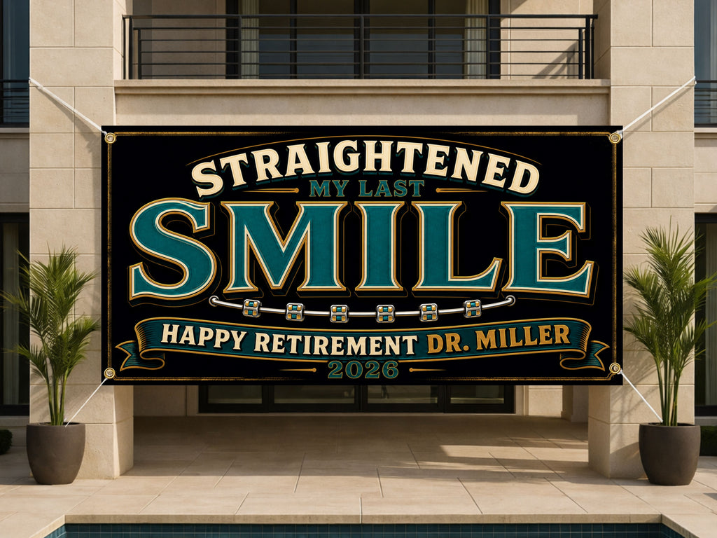Vintage Braces Retirement Banner