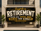 Funny Retirement Banner, Coworker Party Sign, Office Farewell Backdrop