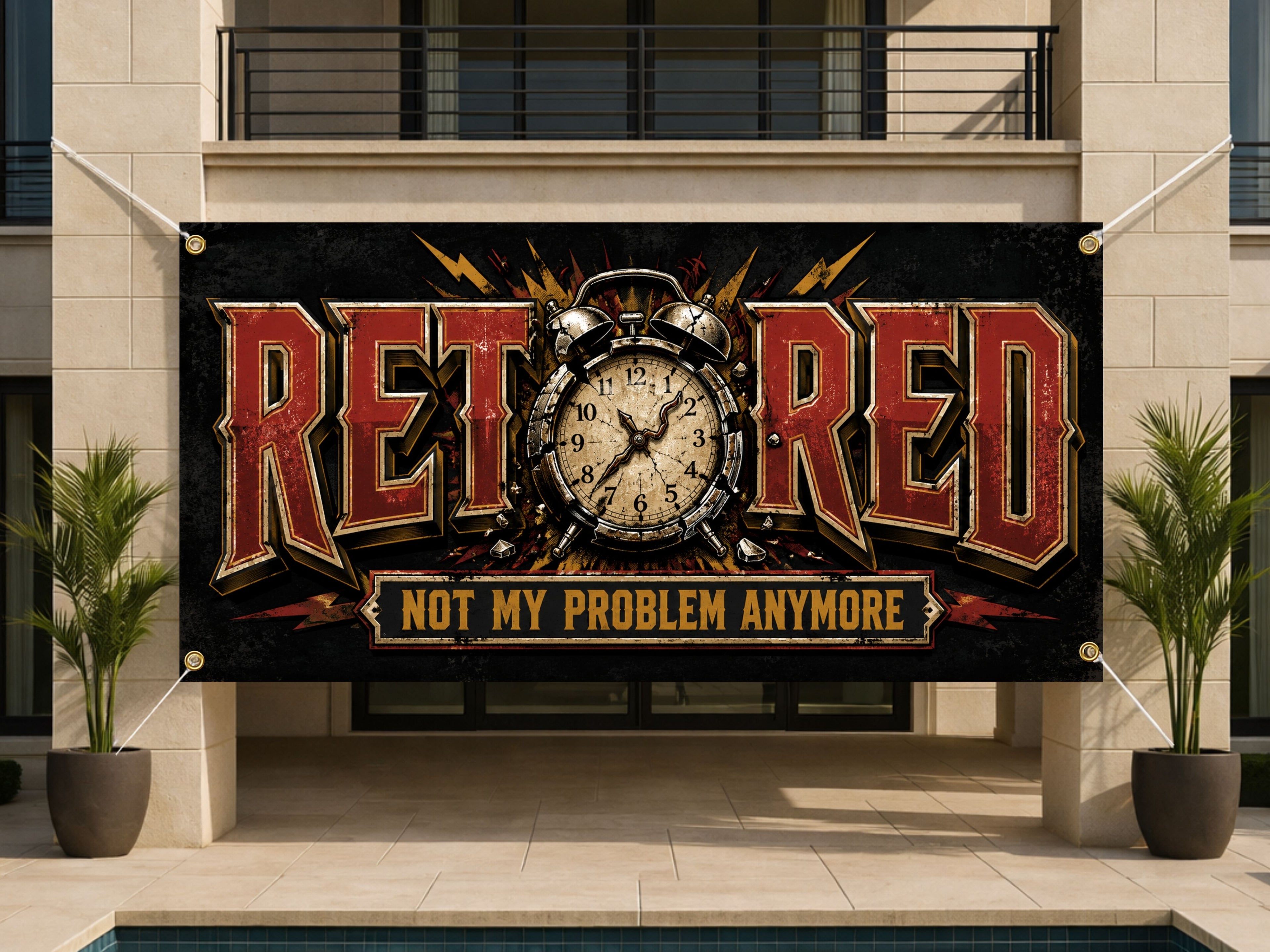 Funny Retirement Banner, Coworker Farewell Sign, Office Party Backdrop
