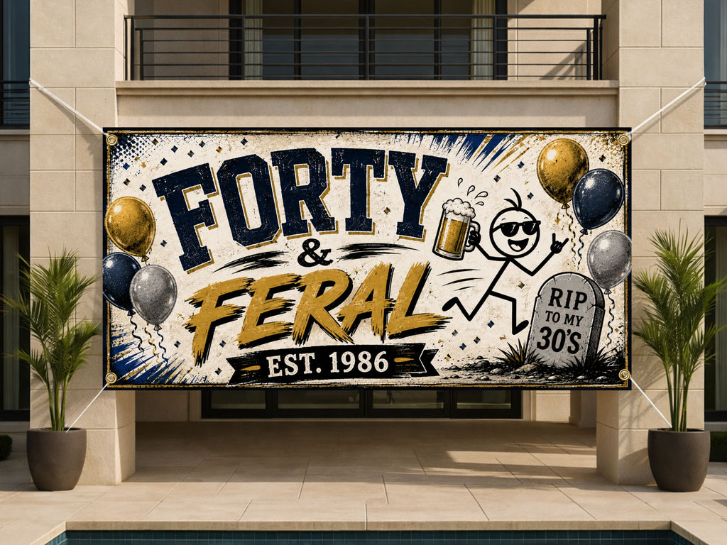 RIP 40th Birthday Banner