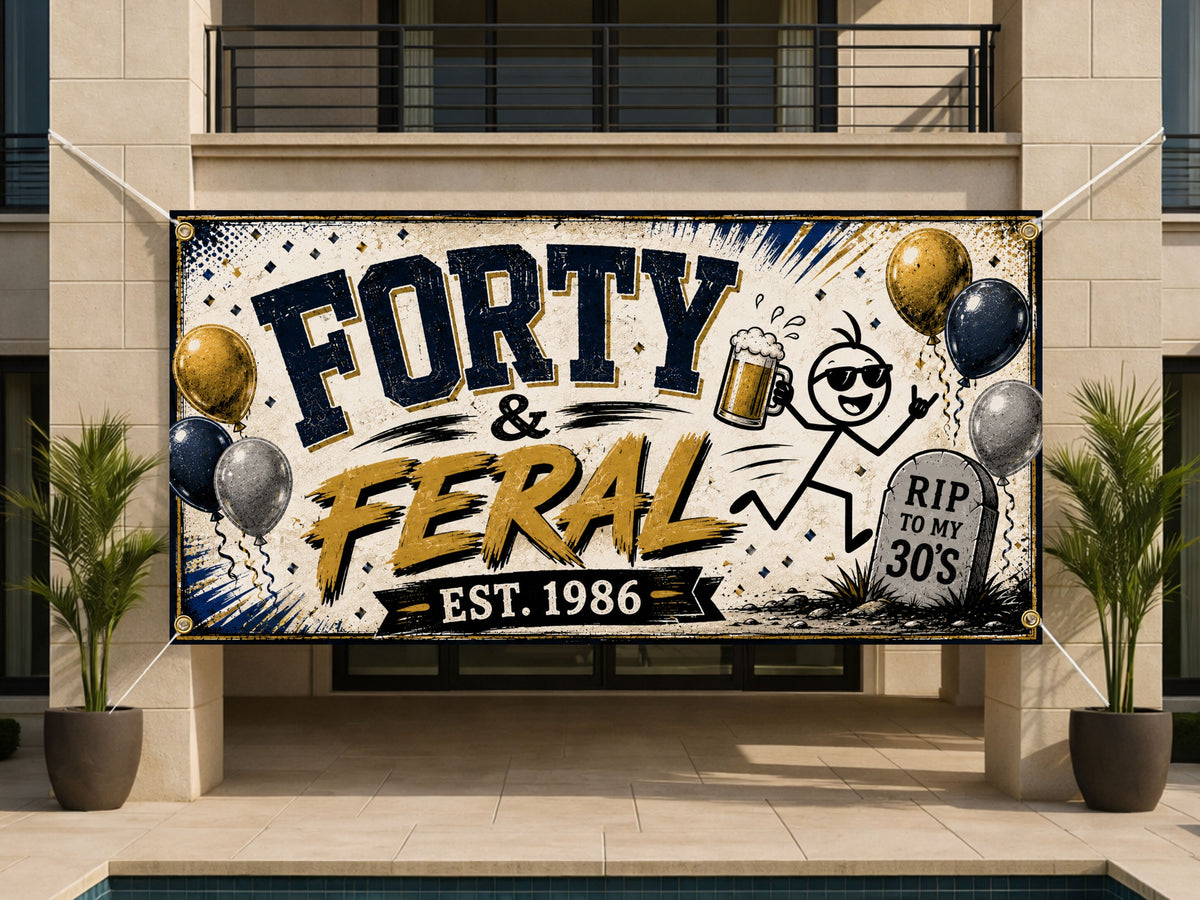 RIP 40th Birthday Banner