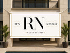 RN Graduation Banner, Nurse Grad Party Sign, Minimalist Nursing Backdrop