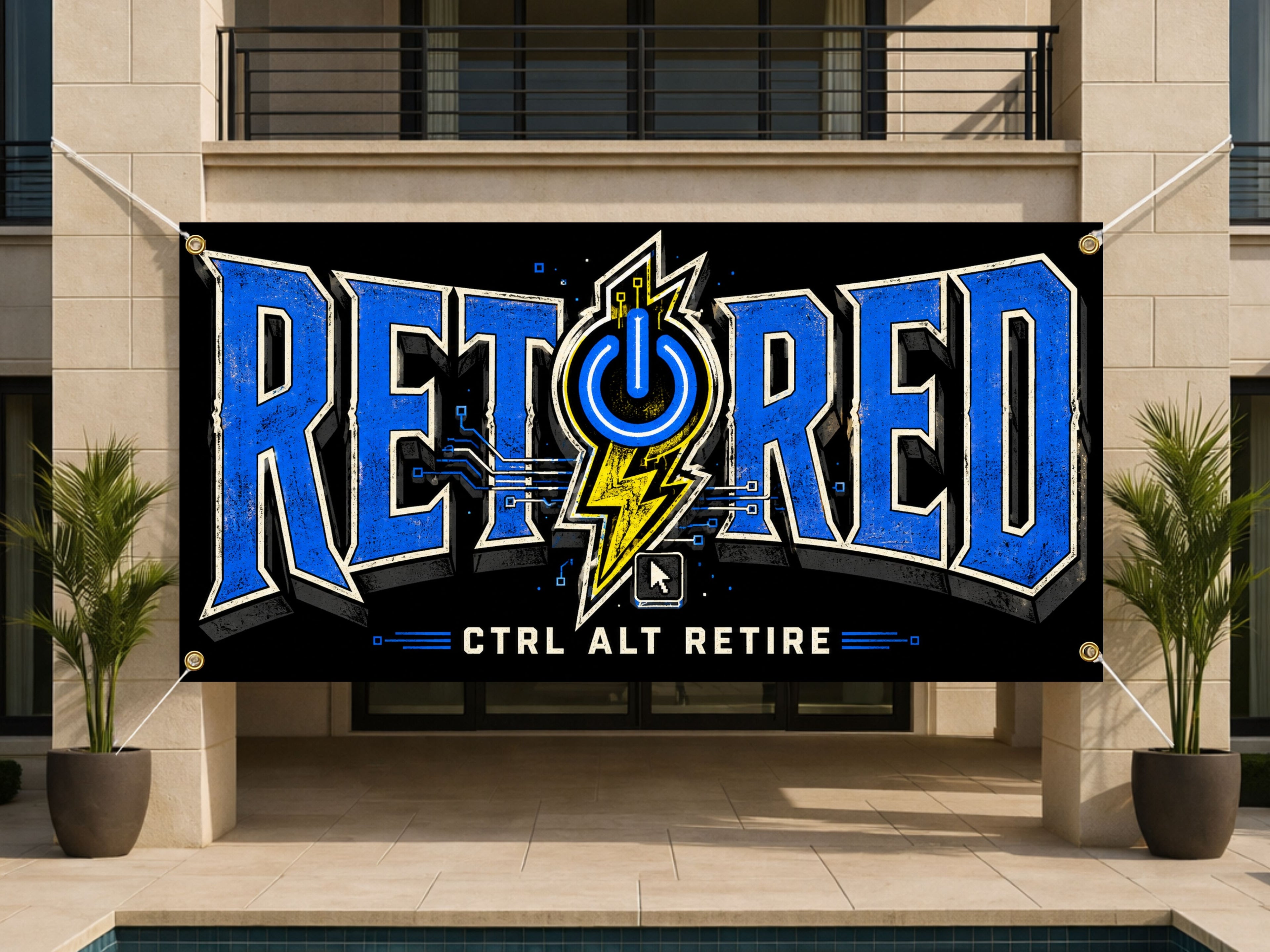 IT Retirement Banner, Computer Tech Farewell Sign, Office Party Decor