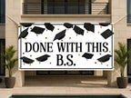 Bachelor of Science Graduation Banner, BS Grad Party Sign, College Photo Backdrop