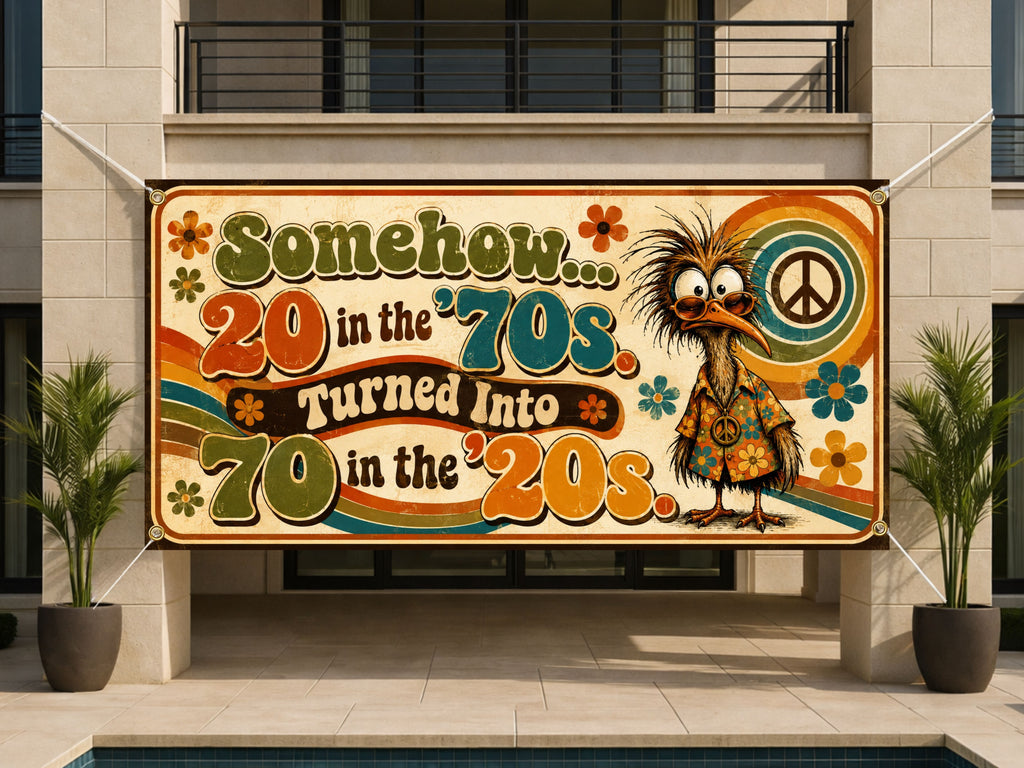 Hippie Bird 70th Banner