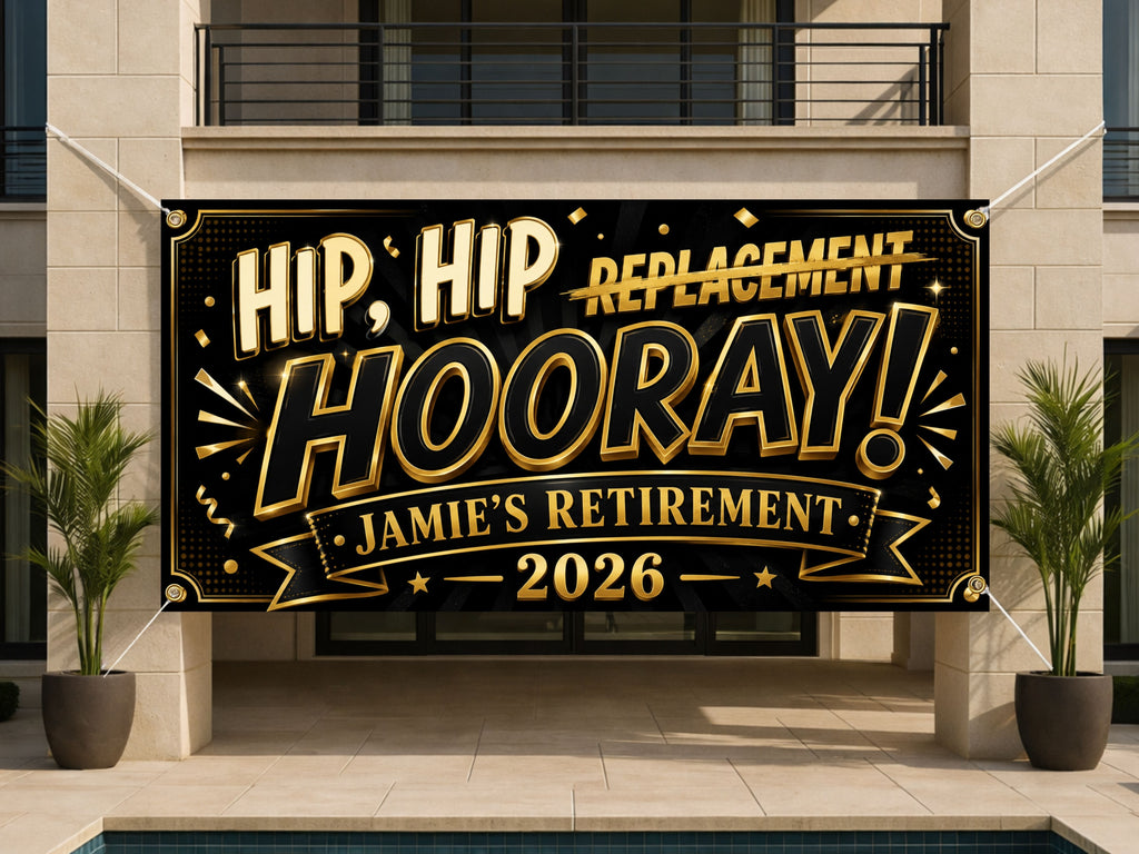 Funny Retirement Banner, Funny Retirement Banner, Coworker Backdrop