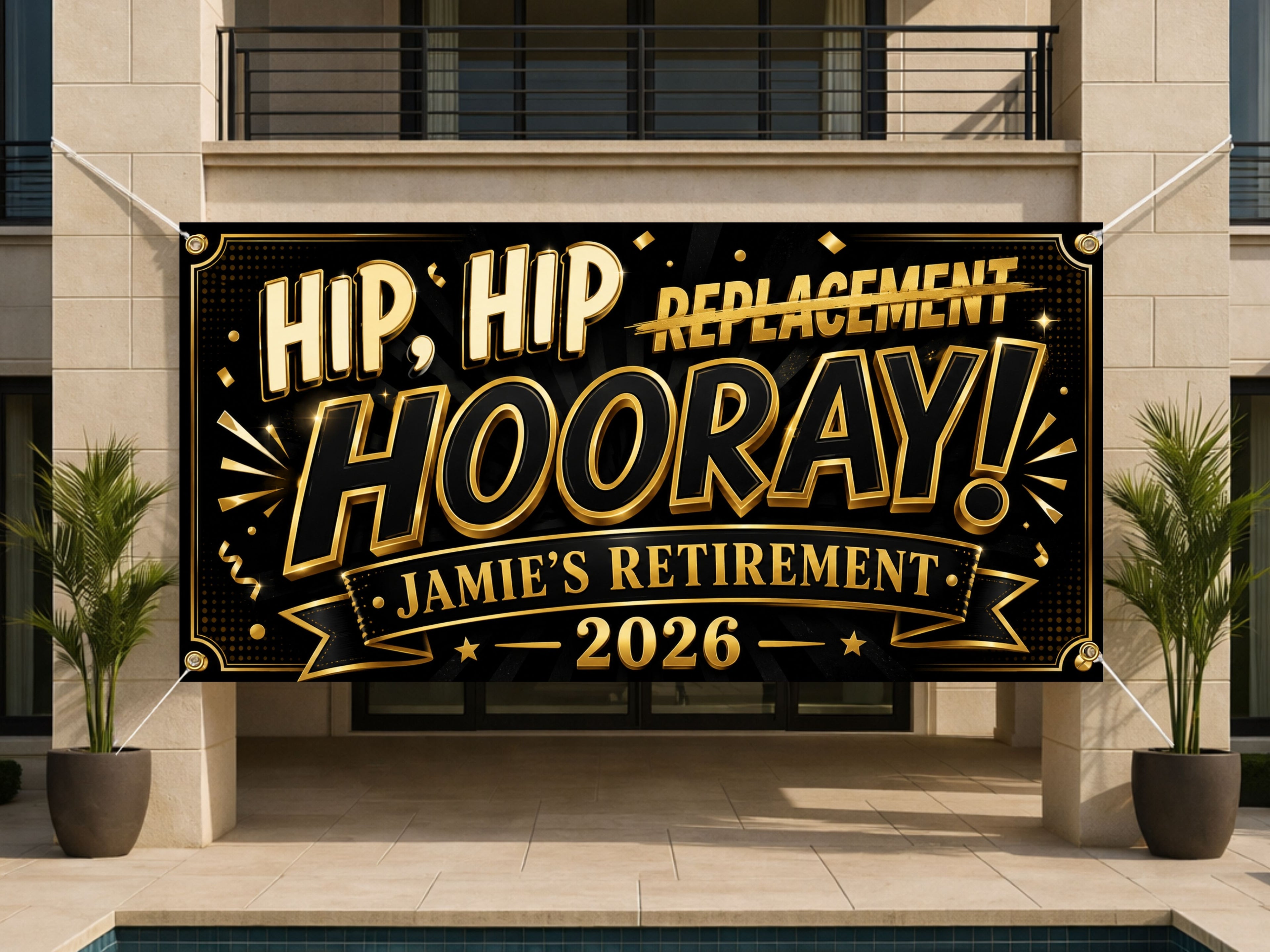 Funny Retirement Banner, Funny Retirement Banner, Coworker Backdrop