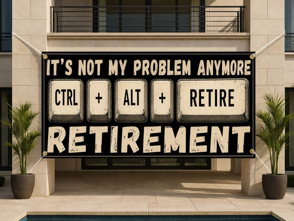 IT Retirement Banner, Tech Party Sign