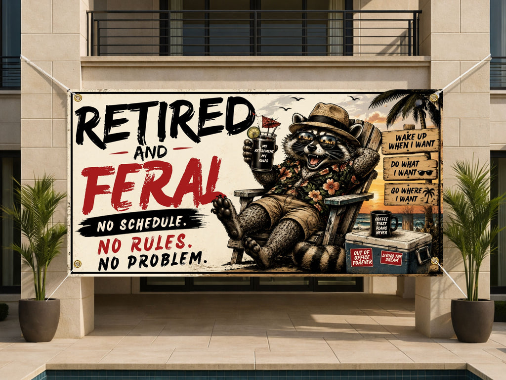 Funny Retirement Party Decor, Beach Retirement Farewell Party Banner