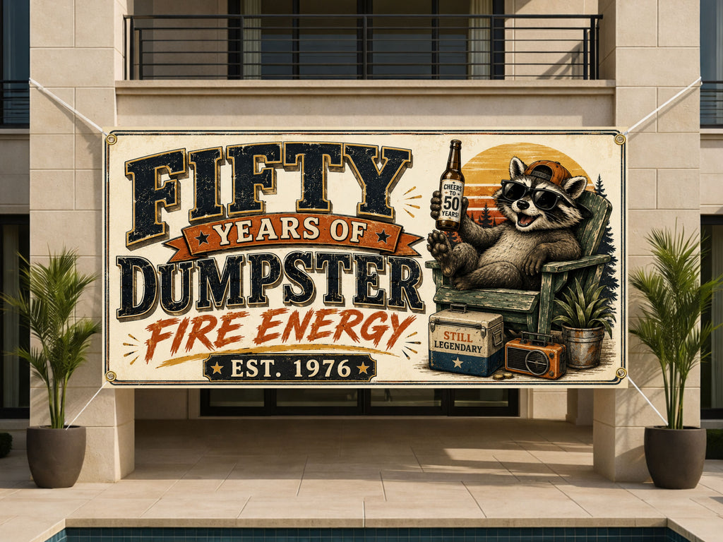 Dumpster Fire 50th Banner