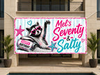 Funny 70th Birthday Banner, Raccoon Party Sign, Salty Backdrop