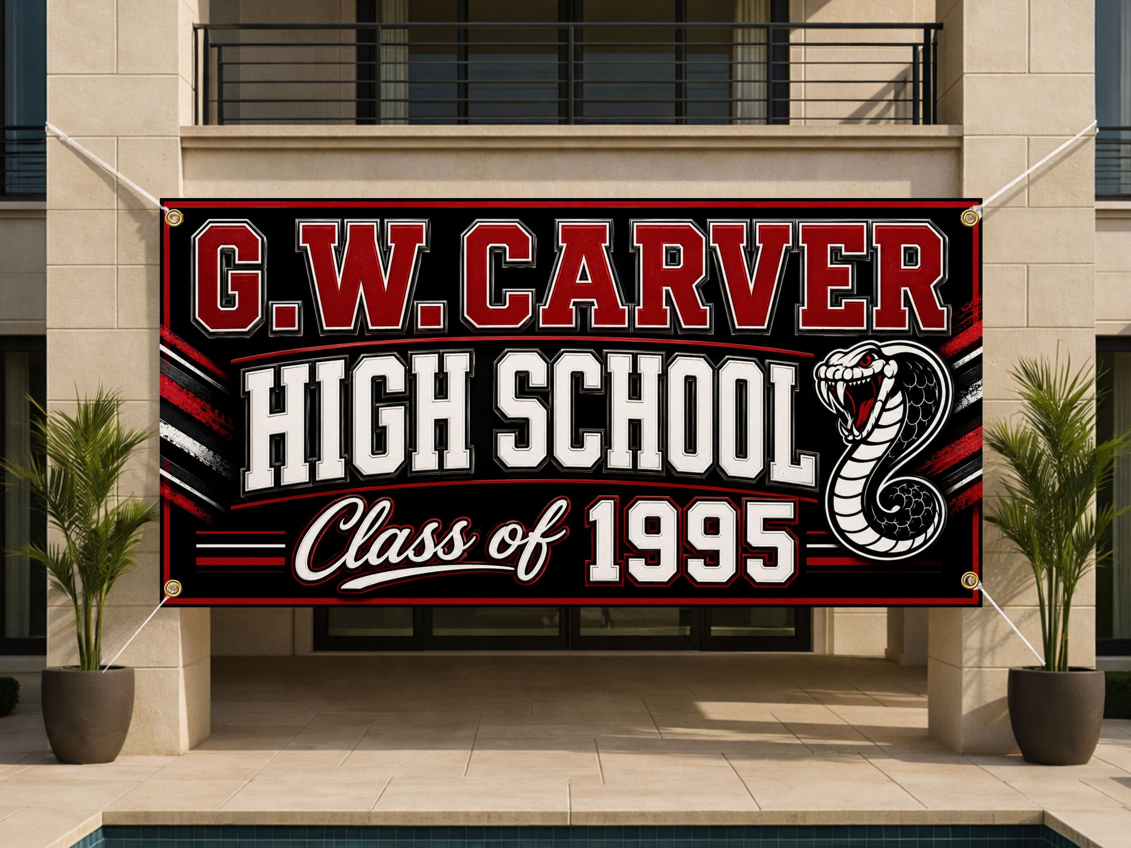 High School Reunion Banner, 30th Class Reunion Sign, Alumni Backdrop