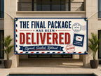 Funny Retirement Banner, Personalized Retirement Party Sign, Postal Worker