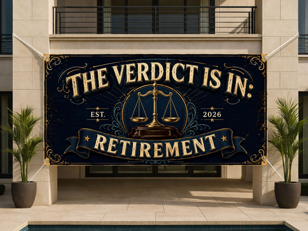 Judge Retirement Banner, Retirement Party Sign, Courtroom Farewell Decor