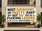 Supervisor Retirement Banner, Funny Boss Farewell Sign, Office Decor