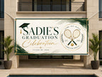 Tennis Graduation Banner, Senior Athlete Sign, Custom Name Backdrop