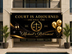 Judge Retirement Banner, Court Retirement Sign, Personalized Farewell Decor